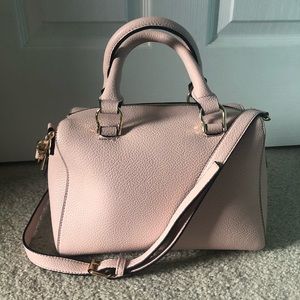 Blush Faux Leather Handbag